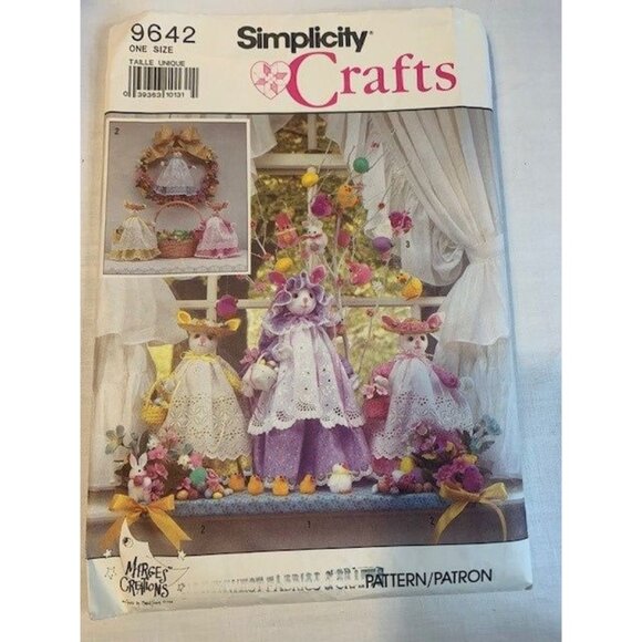 Simplicity Crafts 9642 Decorative Bunnies & Ornaments Pattern 1990 - Picture 1 of 2